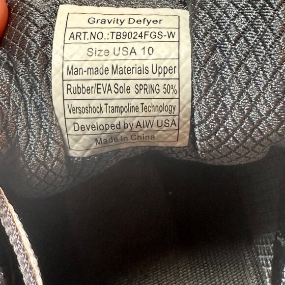 Gravity Defyer Gdefy Mighty Walk Verso Shock Orthotic Walking Sneaker Size 10 - Picture 9 of 12